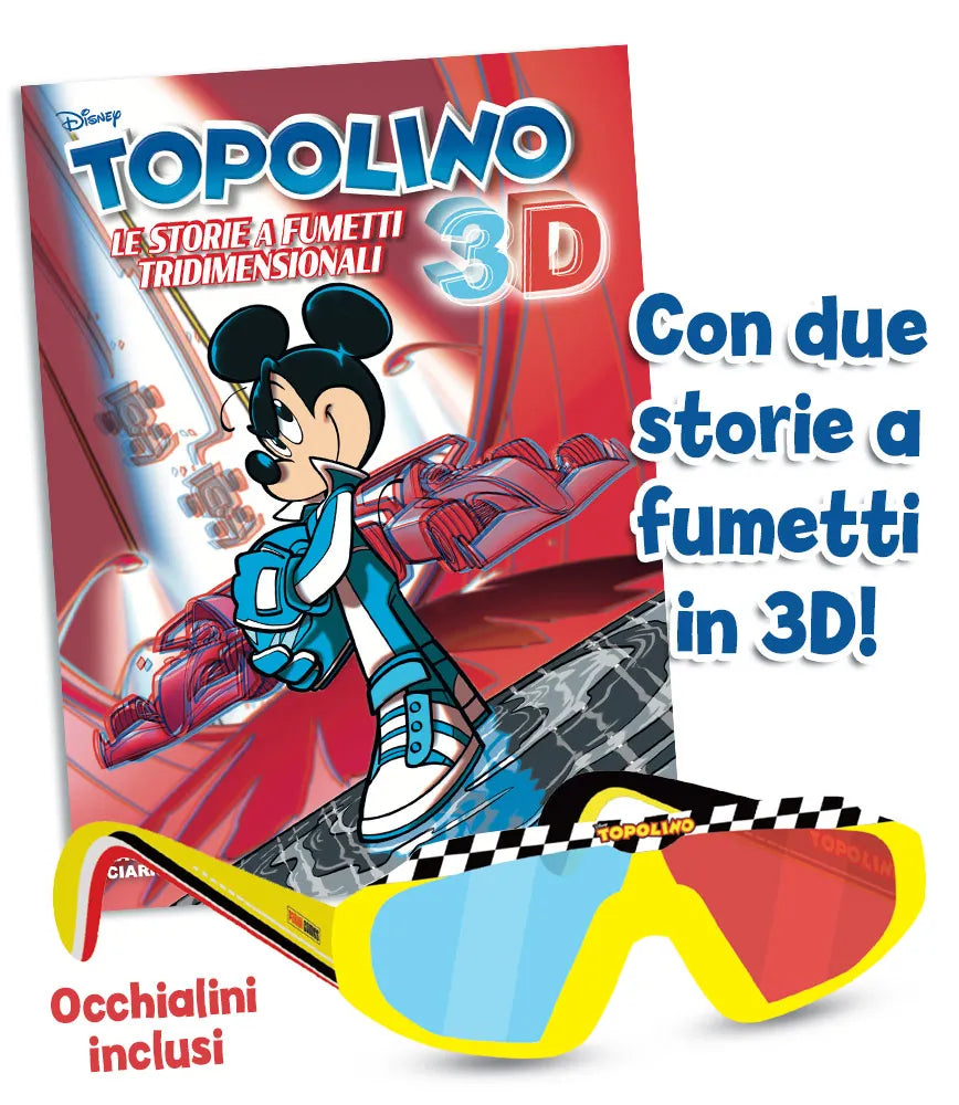 Fumetto speciale Topolino 3D con Occhialini 3D Inclusi
