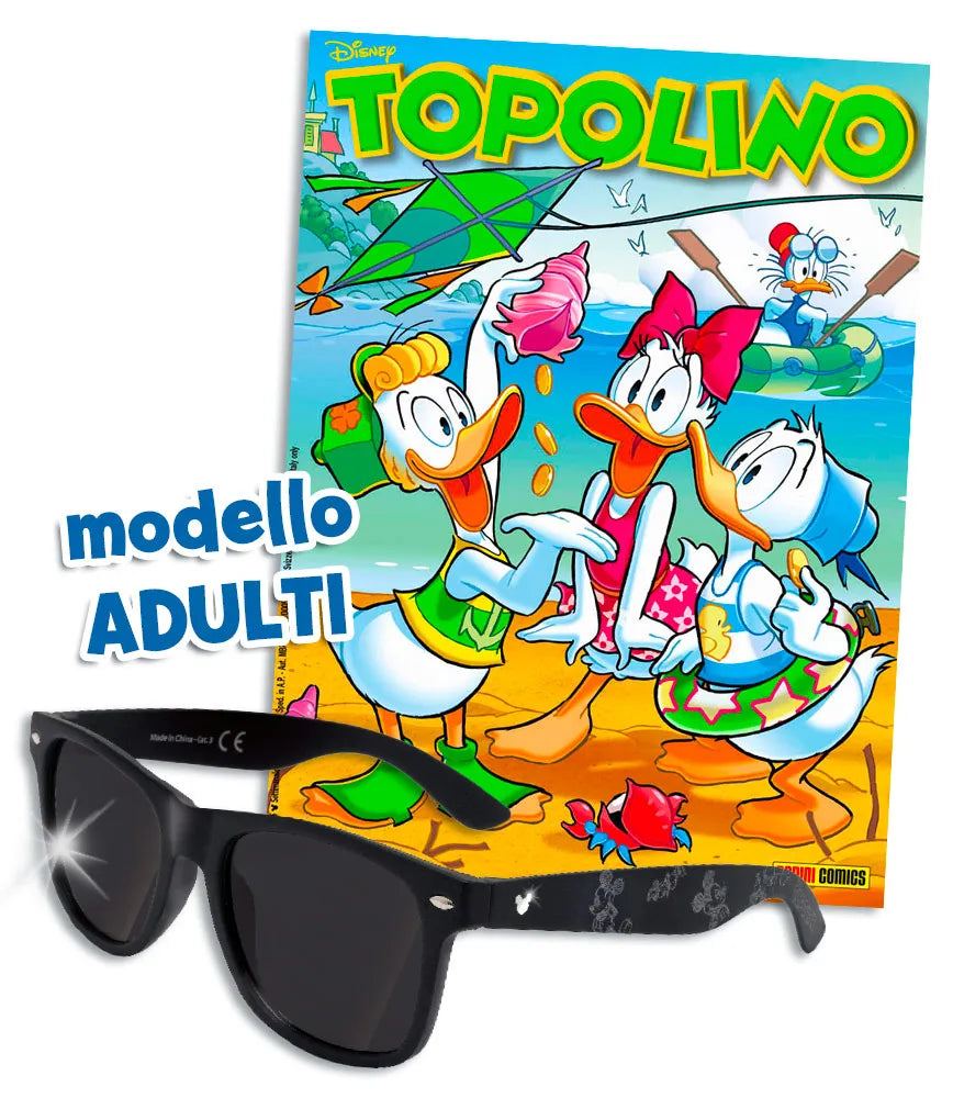 Fumetto Topolino n. 3687 Con Gadget Occhiali da Sole ( Adulto o Bambini )