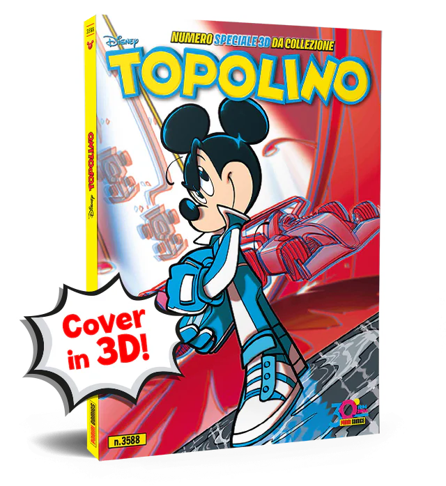 Topolino Speciale libretto n. 3588 con gadget Occhialini 3D Storia da Collezione
