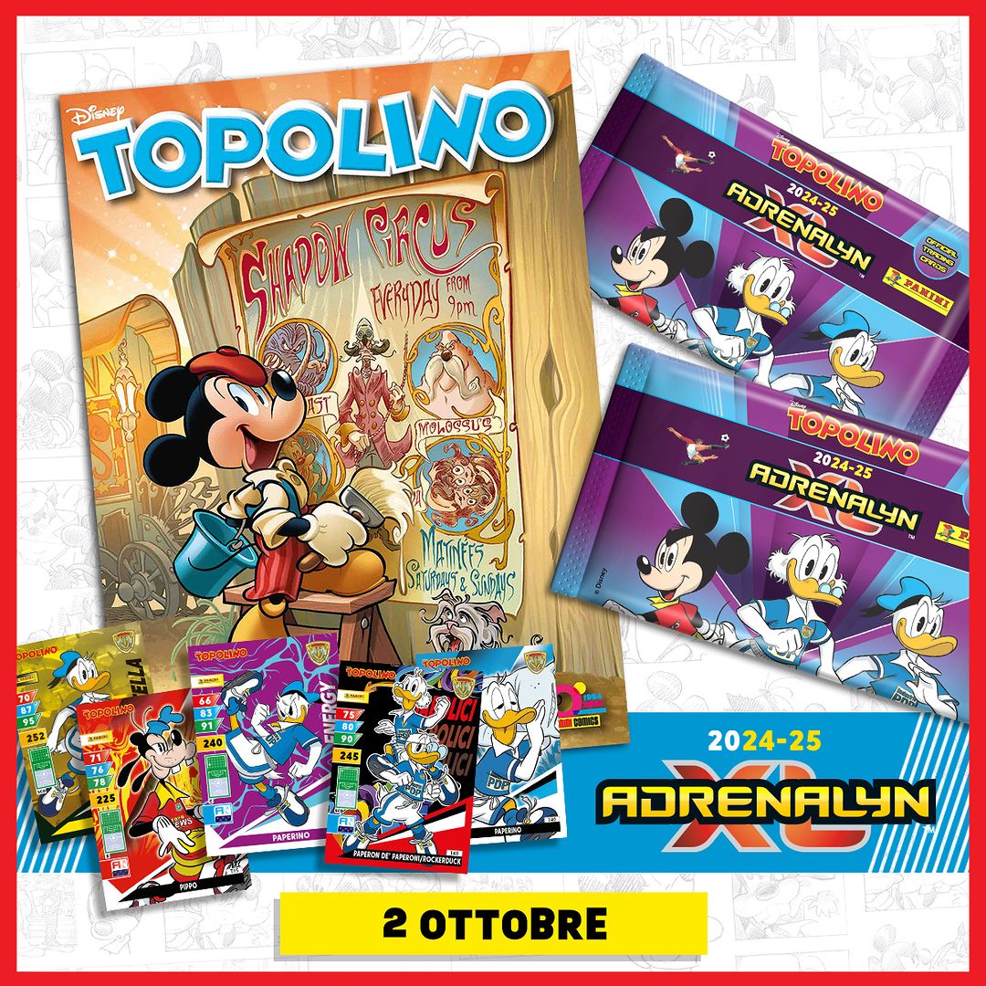 Komplette Mickey Mouse Adrenalyn XL-Kollektion 2024–25 (4 Veröffentlichungen)