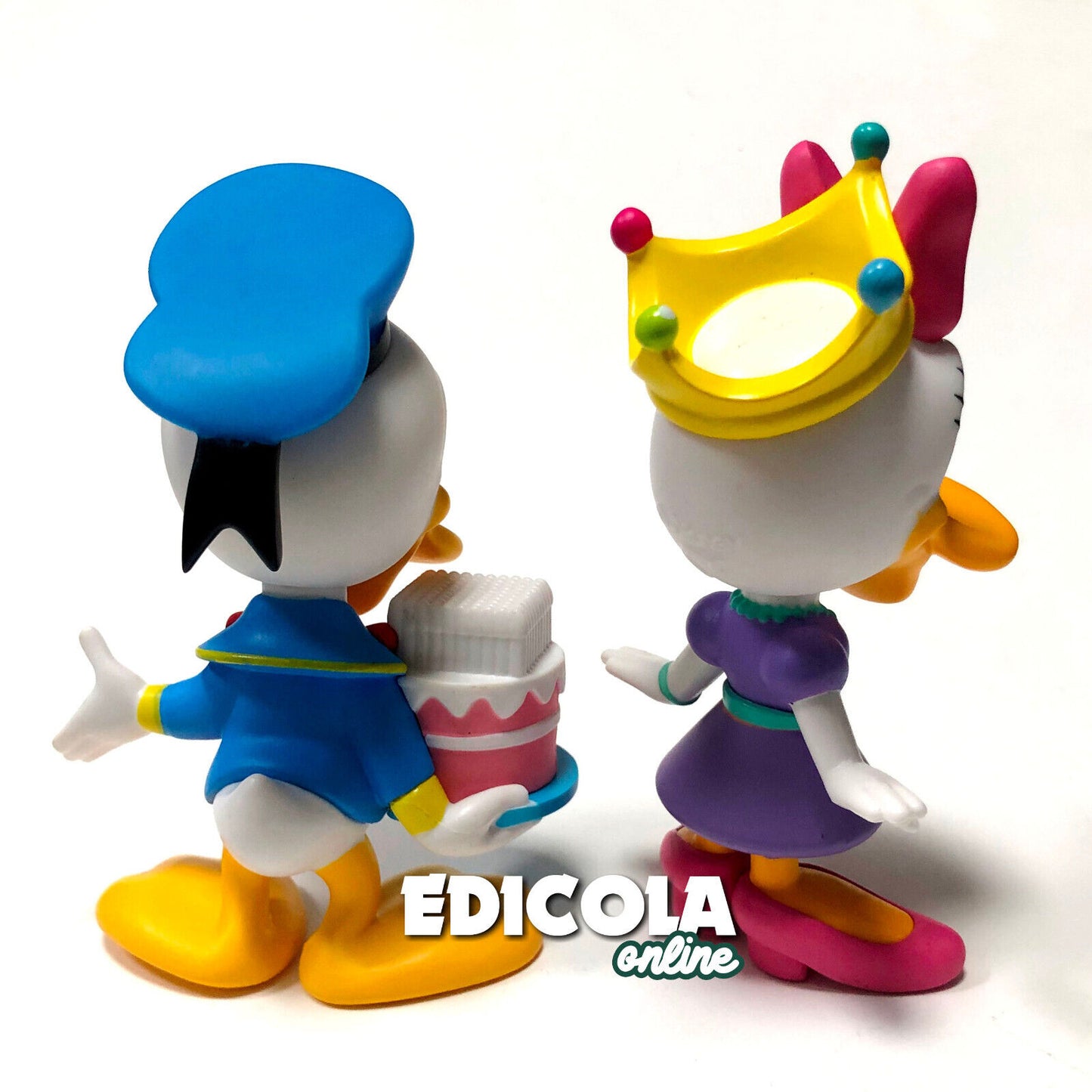 Libro i miei piccoli amici Disney con Statua di Paperino e Paperina Compleanno