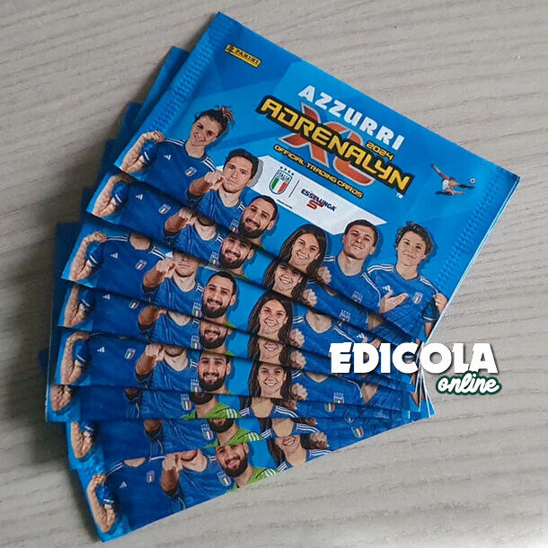10x Kartenpackungen Adrenalyn XL AZZURRI Esselunga Calciatori Panini 2024 Karten