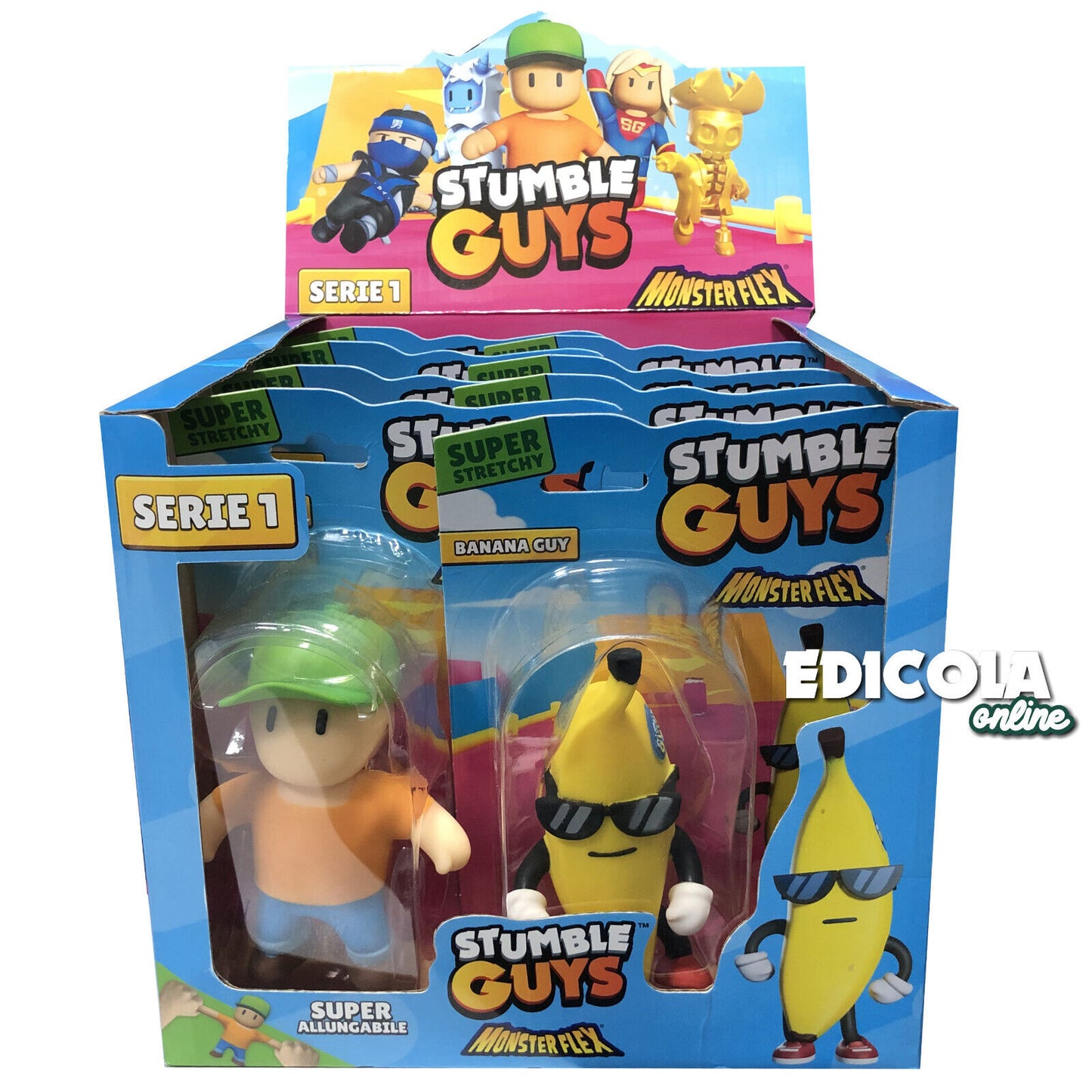 Personaggi STUMBLE GUYS Serie 1 2 Action Figure 3D Super Allungabili Monsterflex