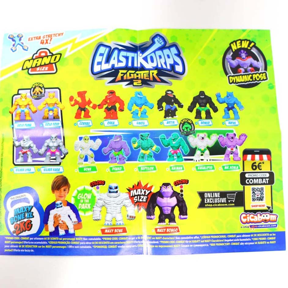Surprise Envelope Characters ELASTIKORPS Fighters WRESTLING Cicaboom Stretch Monsters