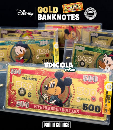 Disney Gold Banknotes featuring Mickey Mouse! - Banknotes to Collect
