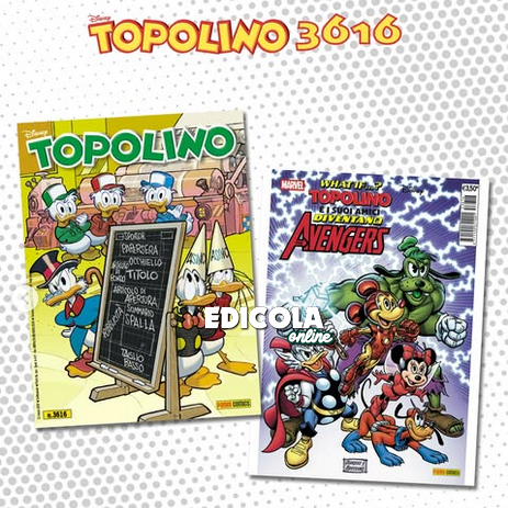 Collezione Fumetti in Italiano Serie TOPOLINO Flip cover WHAT IF…? MARVEL DISNEY