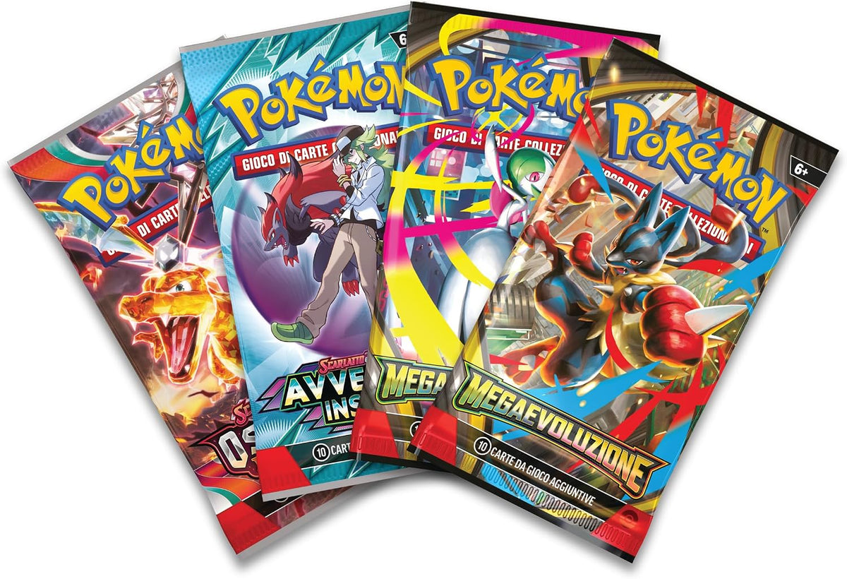 Pokémon: collezione Mega Kangaskhan-ex del GCC Pokémon (una carta promozionale olografica, una carta promozionale lenticolare gigante e quattro buste di espansione) Edizione in Italiano