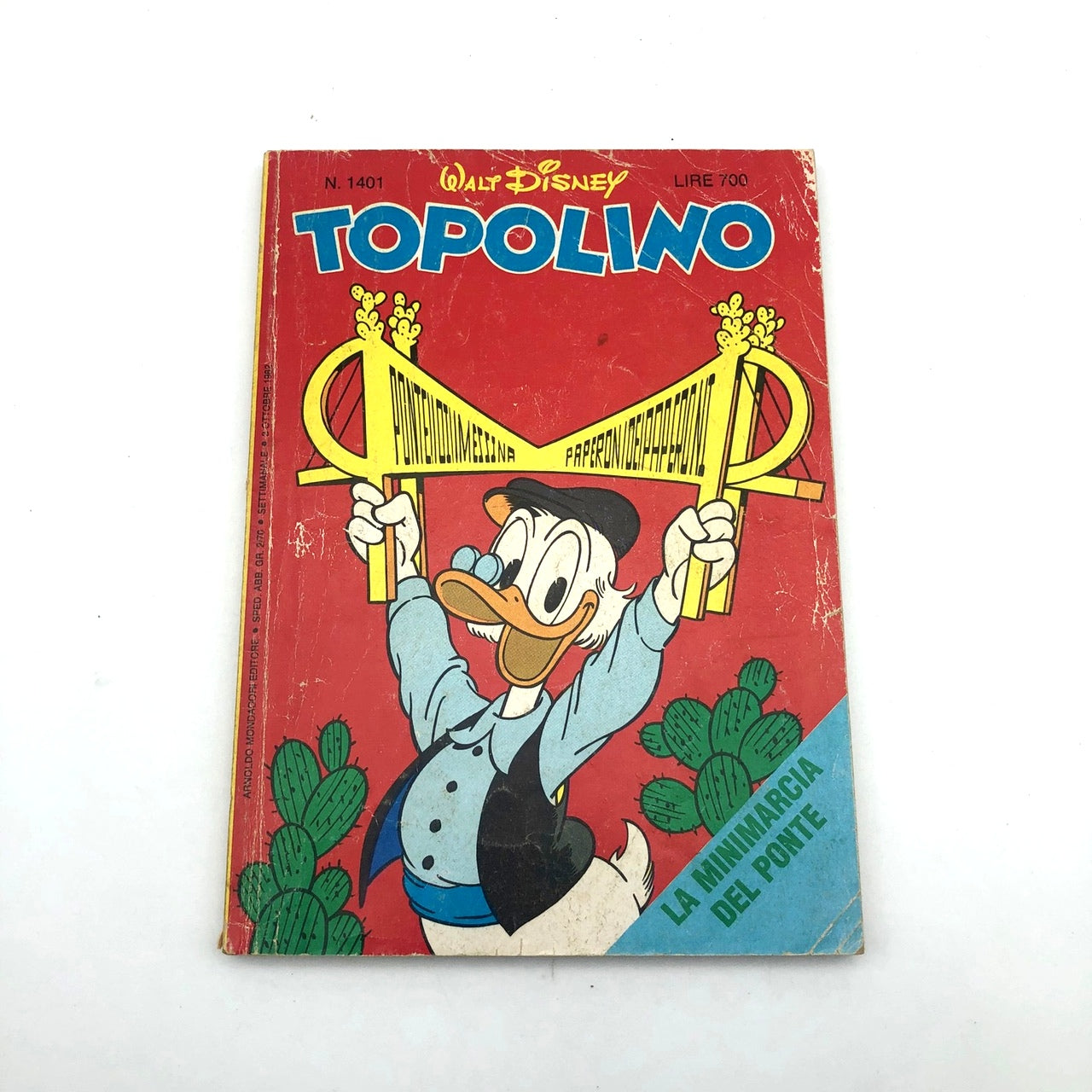 Fumetto di TOPOLINO post Salvini Libretto Usato 1401 Originale Ponte di Messina