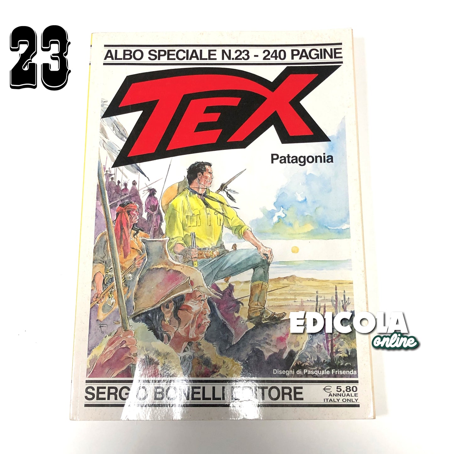 LIVRE SPECIAL BD 23 Patagonie avec dessin géant TEX WILLER Rare Texone
