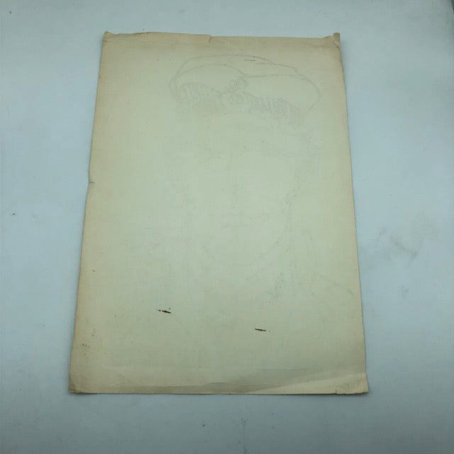Cartoncino Illustrazione Hugo Pratt "laboratorio del fumetto - Montestella"