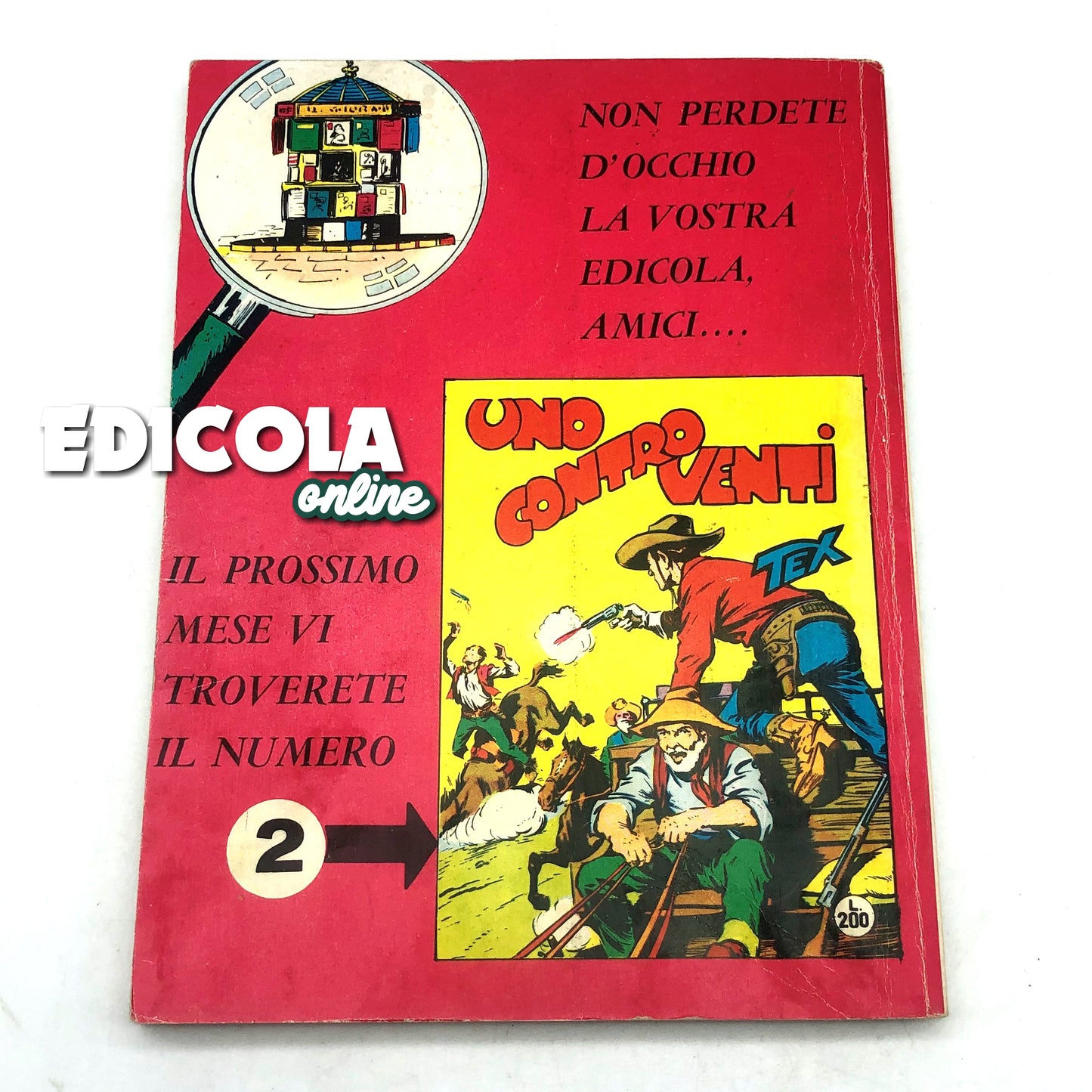 Tex Willer Comic-Nummer Nr. 1 THE RED HAND Original £200 Lire 1964 Killer