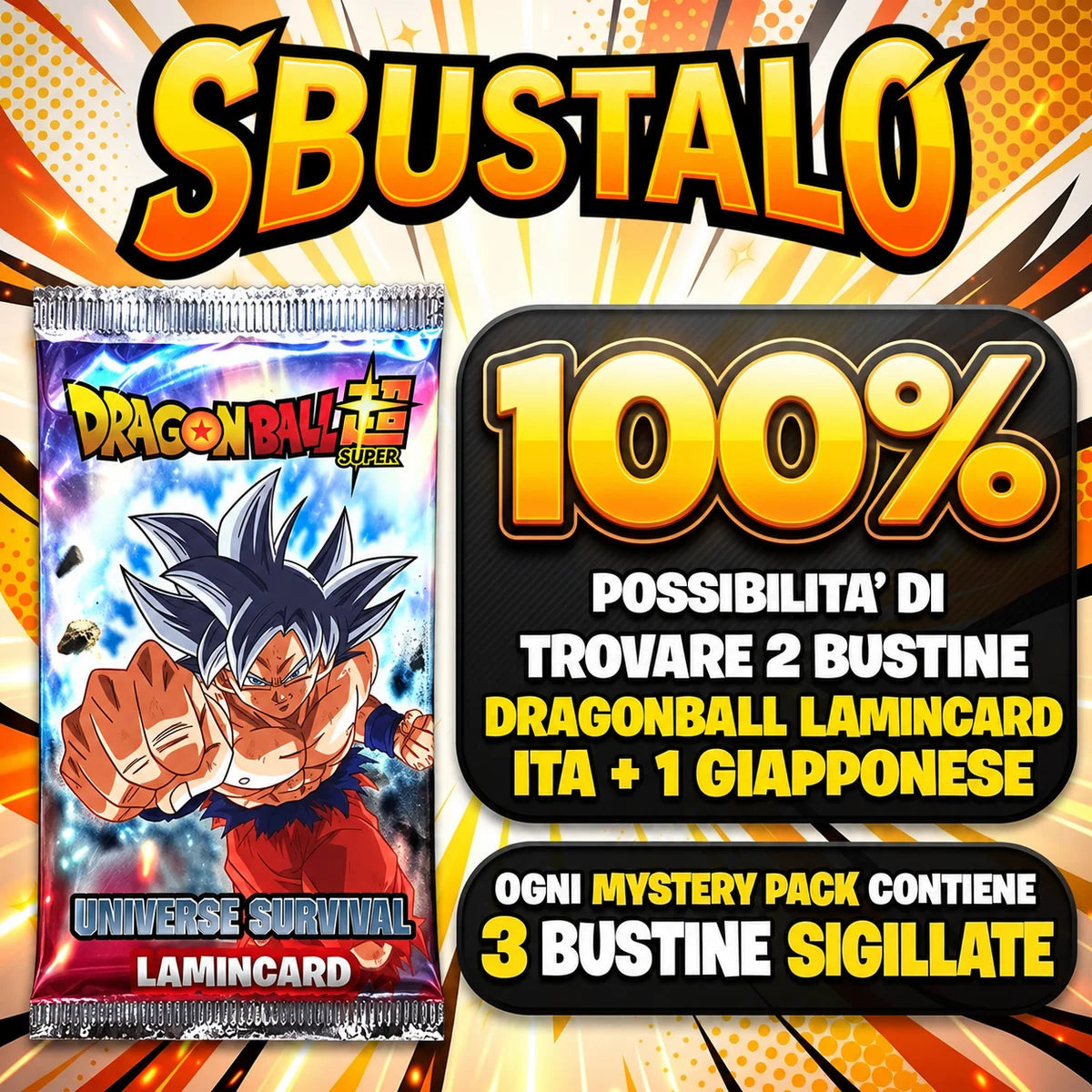 Mystery Pack Dragon Ball by Sbustalo.com - 3 Bustine Sigillate Garantite