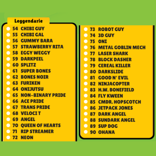 Mancolista - Scegli la Card di STUMBLE GUYS INVASION (Comuni - Non Comuni - Rare - Epiche - Legendarie)