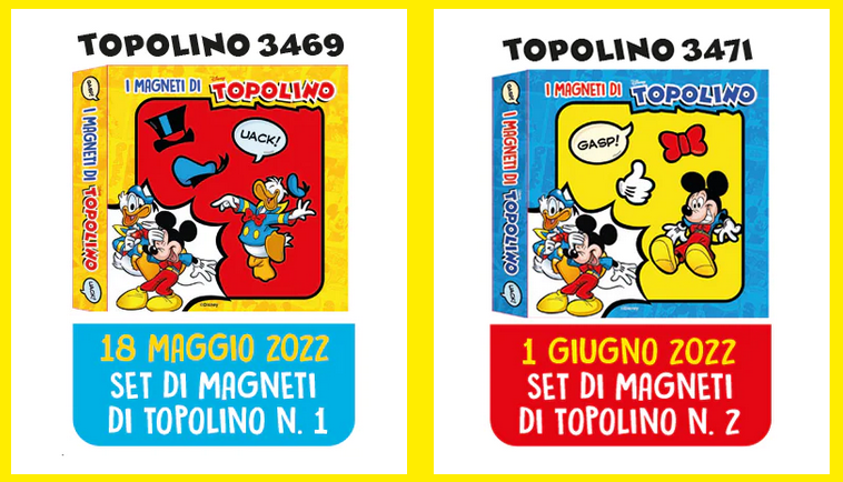 Set di Magneti di Topolino e/o Paperino