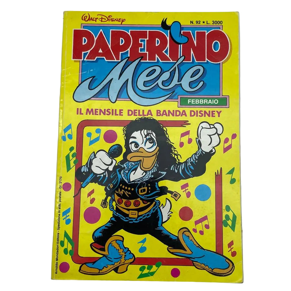 Strip strip s naslovnicom posvećenom Michaelu Jacksonu - Paperino Mese 1988.