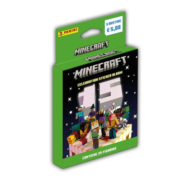 Album und Figur von MINECRAFT Celebration 15 Aufkleber – Panini