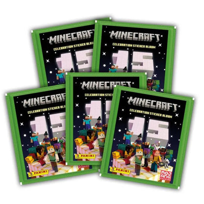 Album und Figur von MINECRAFT Celebration 15 Aufkleber – Panini