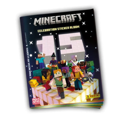 Album und Figur von MINECRAFT Celebration 15 Aufkleber – Panini