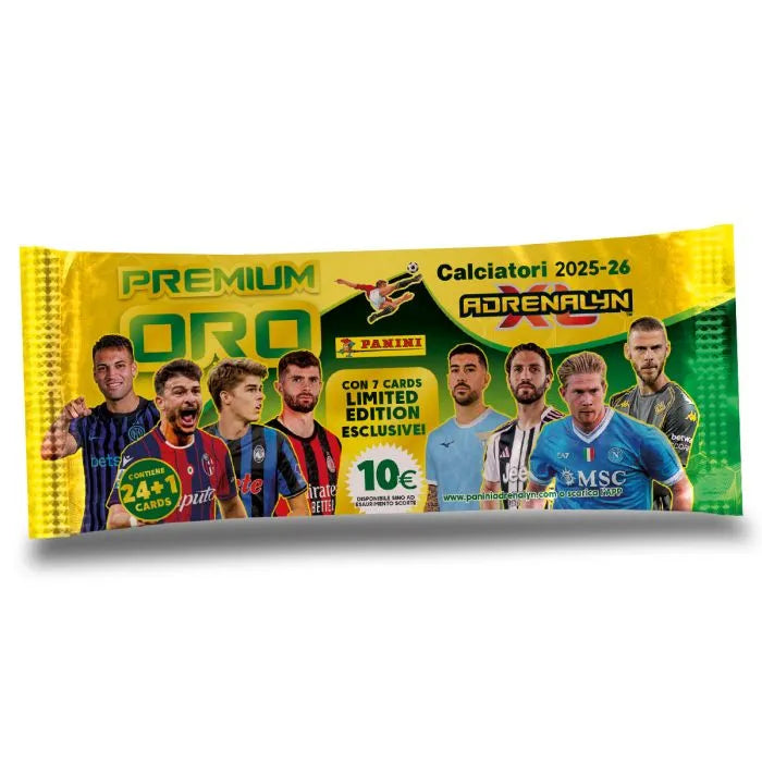 Calciatori  Panini Adrenalyn XL 2025-26 Bustina Premium Oro Panini