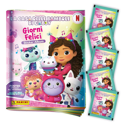 Set Album e/o Bustine di figurine LA CASA DELLE BAMBOLE DI GABBY Giorni Felici Sticker Album (Panini 2025)
