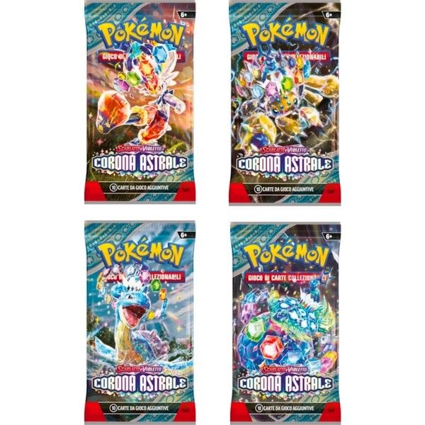 Bustine singole Pokémon ITA Sigillate - 10 Carte da Gioco espansioni in Italiano