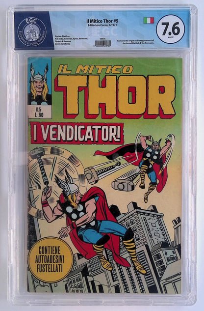 Bandes dessinées classées EGC : Le mythique THOR #5 - Les Avengers - Editoriale Corno (1971) ORIGINAL !!!