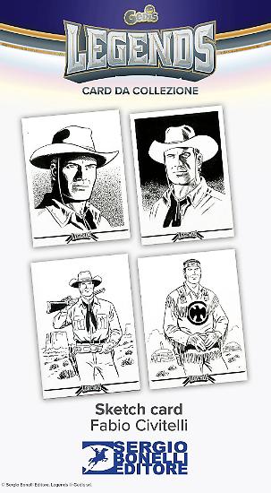 Bustina di CARD LEGENDS 2024 dei personaggi di Sergio Bonelli Editore
