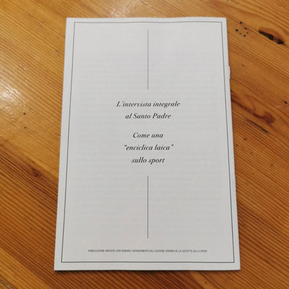 Libretto Guida della Gazzetta dello Sport - Lo SPORT secondo PAPA FRANCESCO