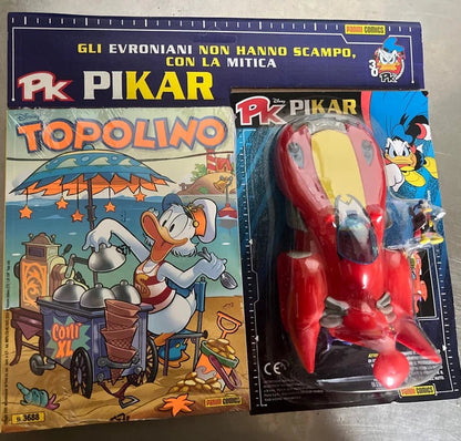 Fumetto Topolino n. 3688 Con Gadget Pi-Kar Auto di Paperinik Pk30 PK