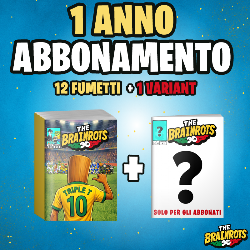 Abonnement à THE BRAINROTS - Bandes dessinées italiennes Brainrot (6-12 mois)