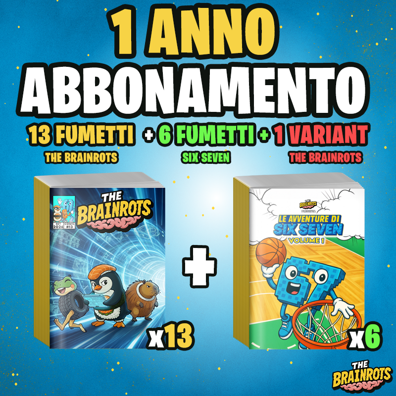 Abonnement à THE BRAINROTS - Bandes dessinées italiennes Brainrot (6-12 mois)