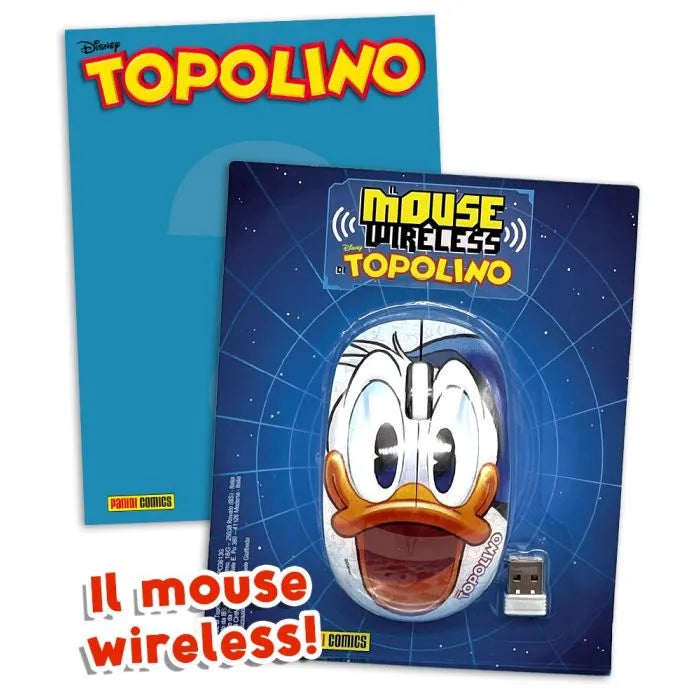 Set Tappetino Mousepad e/o Mouse Usb Wireless di Paperino (Con Topolino 3614+3615)