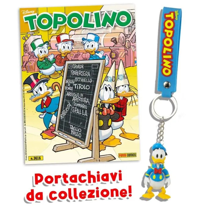 Set 3 Uscite - Portachiavi 3D + Fumetti Topolino 3616 3617 3618