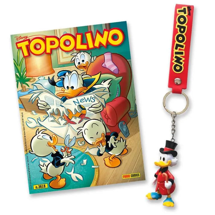 Set 3 Uscite - Portachiavi 3D + Fumetti Topolino 3616 3617 3618