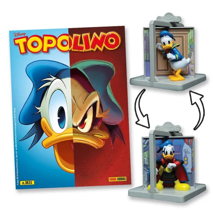 Set 2 Fumetti di Topolino: Diorama Paperino e Paperinik ( Statua Peperino / Paperinik ) Statuetta 3D
