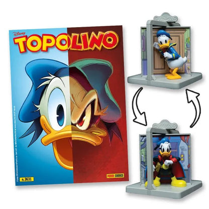 Set 2 Fumetti di Topolino: Diorama Paperino e Paperinik ( Statua Peperino / Paperinik ) Statuetta 3D
