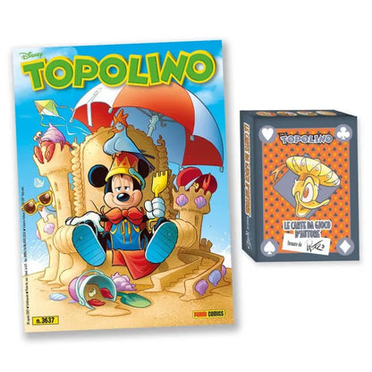 Fumetto TOPOLINO 3637 + 3638 Sigillato Edicola da Collezione + 2x Mazzo di carte Blisterato