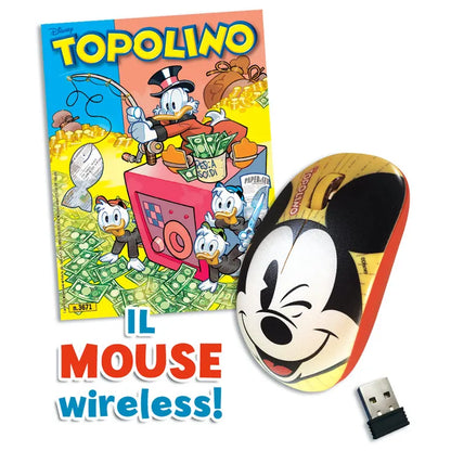 Set Tappetino Mousepad e/o Mouse Usb Wireless di Topolino (Con Topolino 3671+3672)