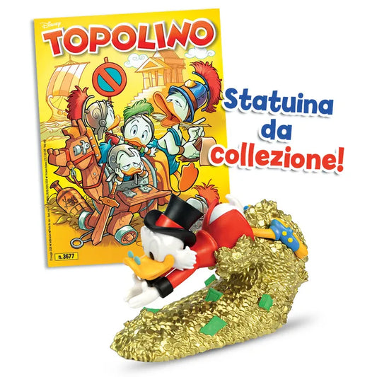 Topolino 3677 Con Statua di Zio Paperone che nuota nell'oro