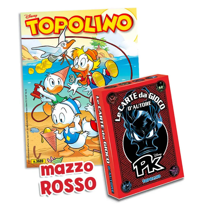 Fumetto TOPOLINO 3689 + 3690 Sigillato Edicola da Collezione + 2x Mazzo di carte 2026 Blisterato
