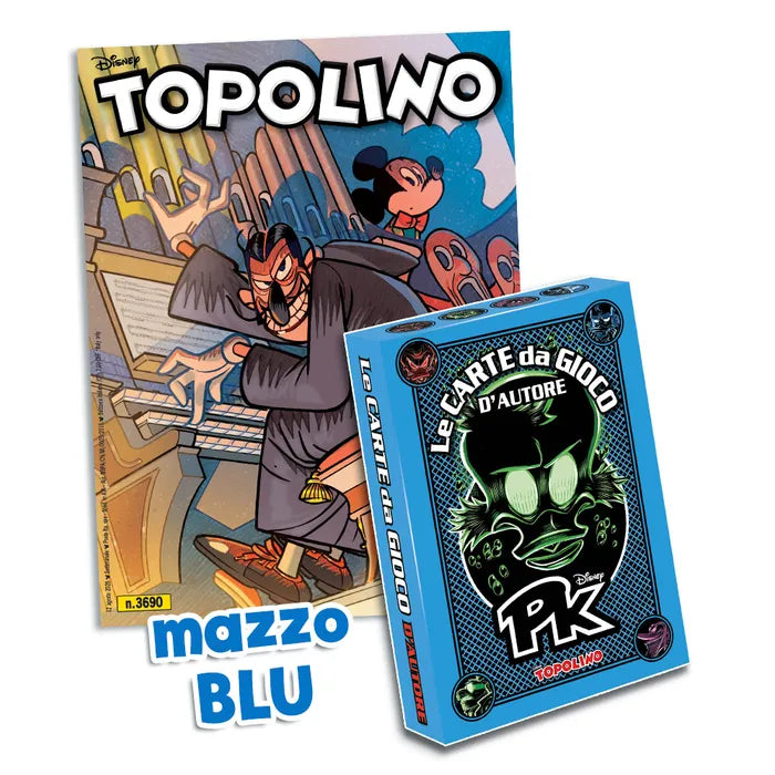 Fumetto TOPOLINO 3689 + 3690 Sigillato Edicola da Collezione + 2x Mazzo di carte 2026 Blisterato