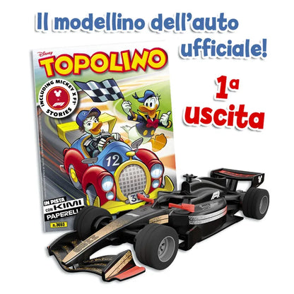 Modellino Ufficiale F1 Gadget Ferrari Topolino + Fumetti 3693 e/o 3694 da Collezione Kimi Antonelli
