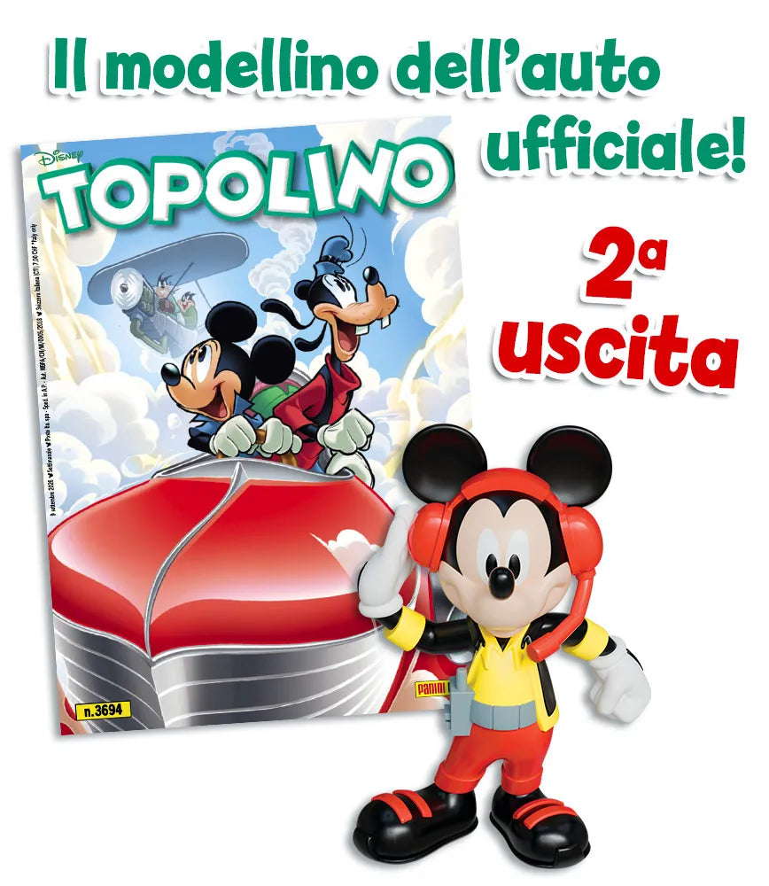 Modellino Ufficiale F1 Gadget Ferrari Topolino + Fumetti 3693 e/o 3694 da Collezione Kimi Antonelli