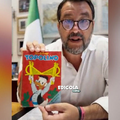 Fumetto di TOPOLINO post Salvini Libretto Usato 1401 Originale Ponte di Messina