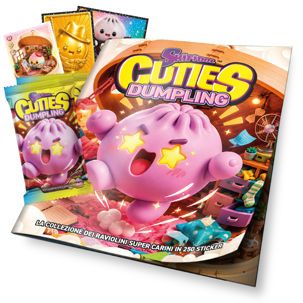 Set Album e/o bustine sigillate di Sticker Skifidol Cuties Dumpling (2026)