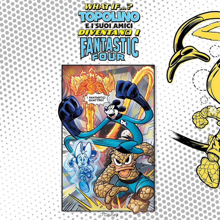 Fumetto Topolino n. 3609 - Speciale Flip Topolino, Minni, Paperino e Pippo vestiranno i panni dei Fantastici 4