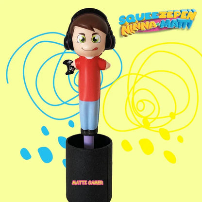 Penna con Squishy Antistress di NINNA e MATTI Squeez Pen Squeezpen Youtube Gamer