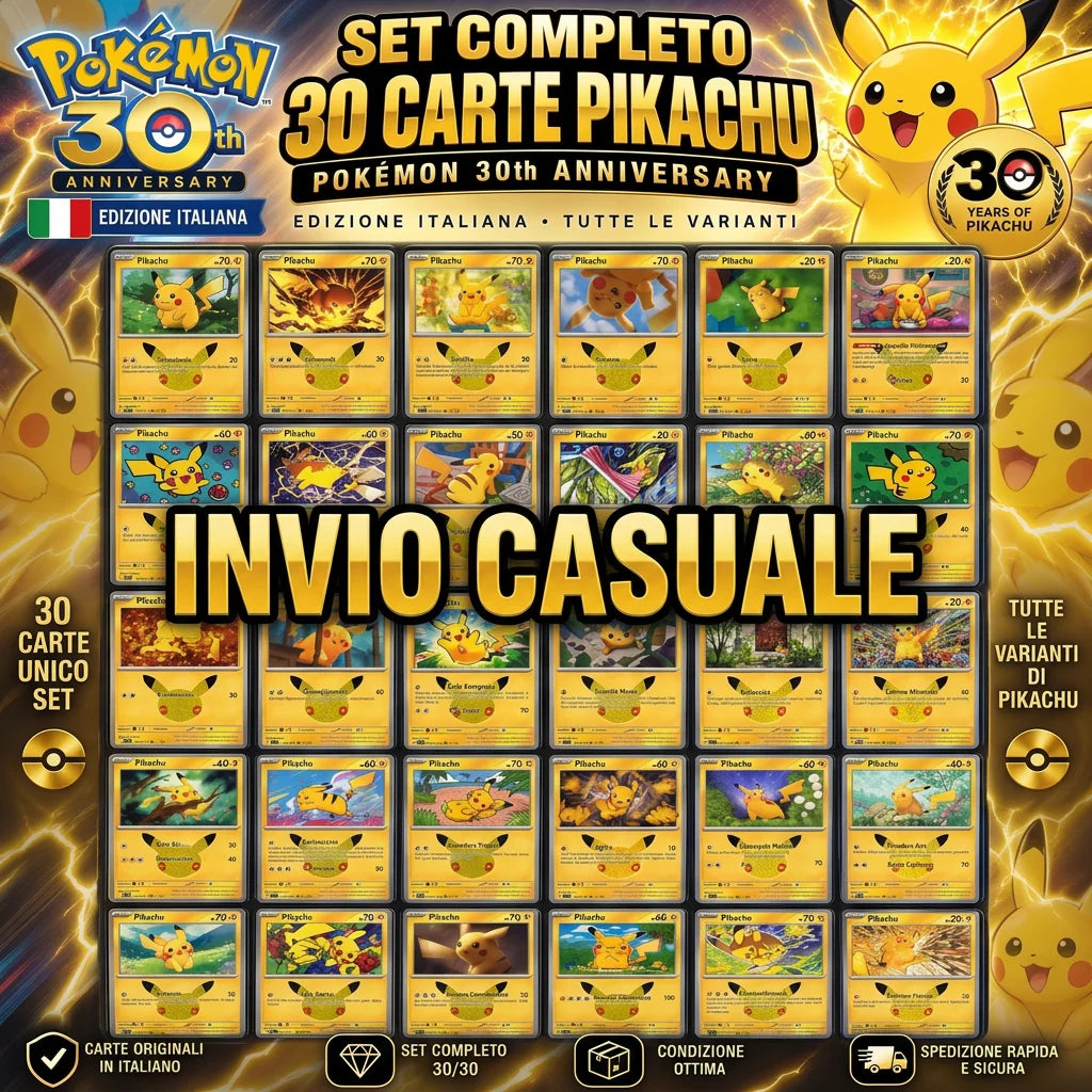 Mystery Pack Pokèmon by Sbustalo.com - Pikachu 30th Collection - 3 Bustine Sigillate in Italiano