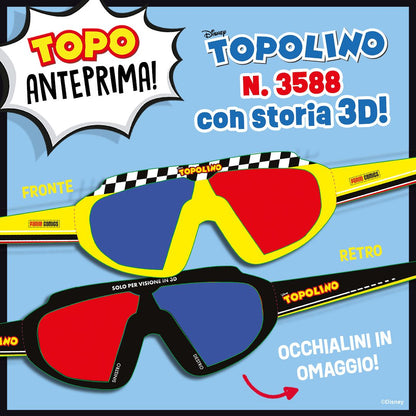 Topolino Speciale libretto n. 3588 con gadget Occhialini 3D Storia da Collezione