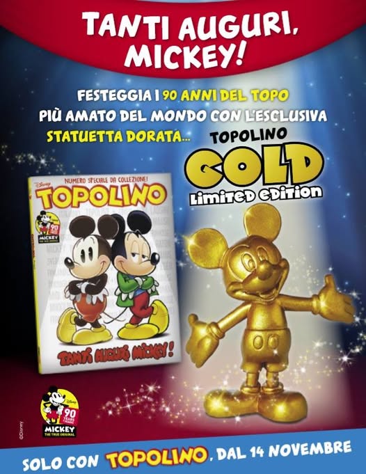 Fumetto Topolino n. 3286 – Con Statuetta Topolino Gold